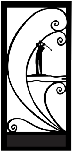 Golfer Male — line drawing