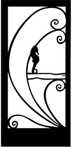 Seahorse — line drawing